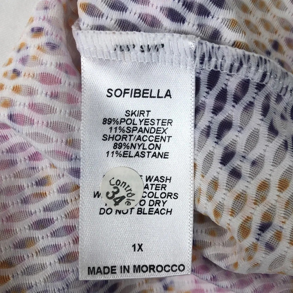 NEW Sofibella Skort Size 1X Airflow Mesh Overlay 14” Tennis Pickleball Sporty - Picture 7 of 13